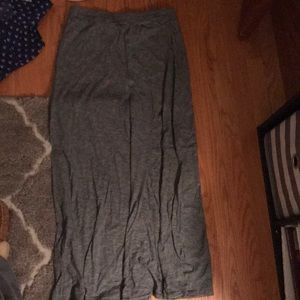 Cotton stretch maxi skirt